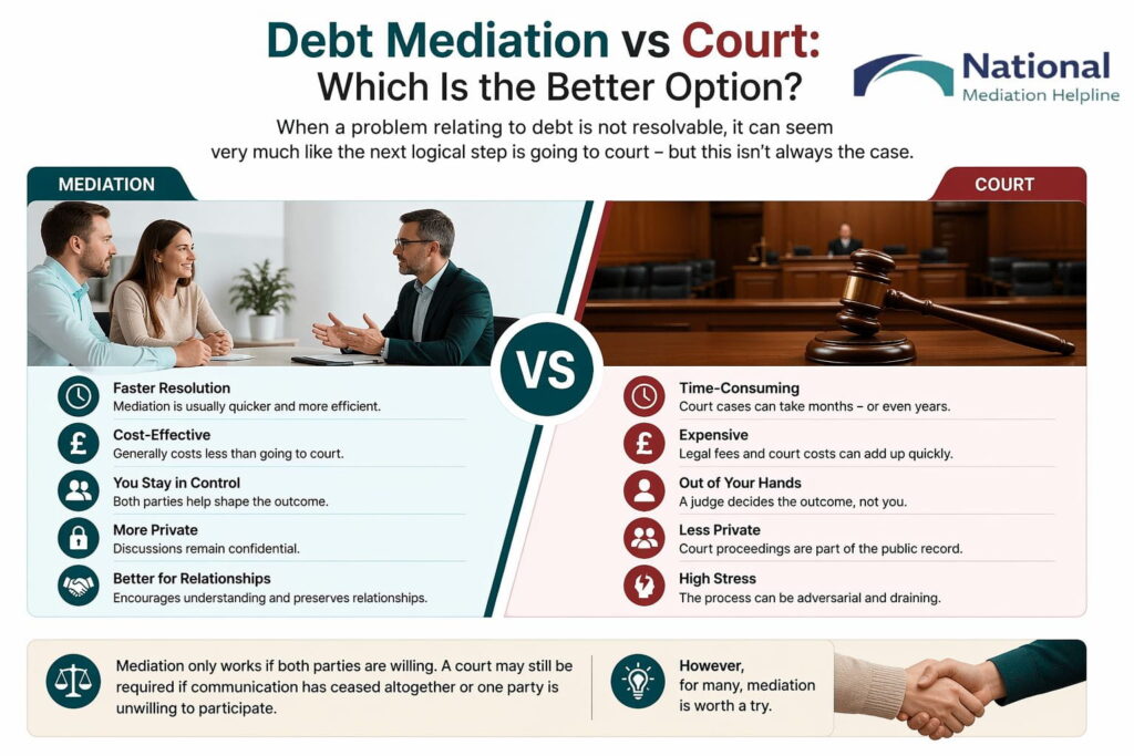 Debt Mediation vs Court: Which Is the Better Option St Austell