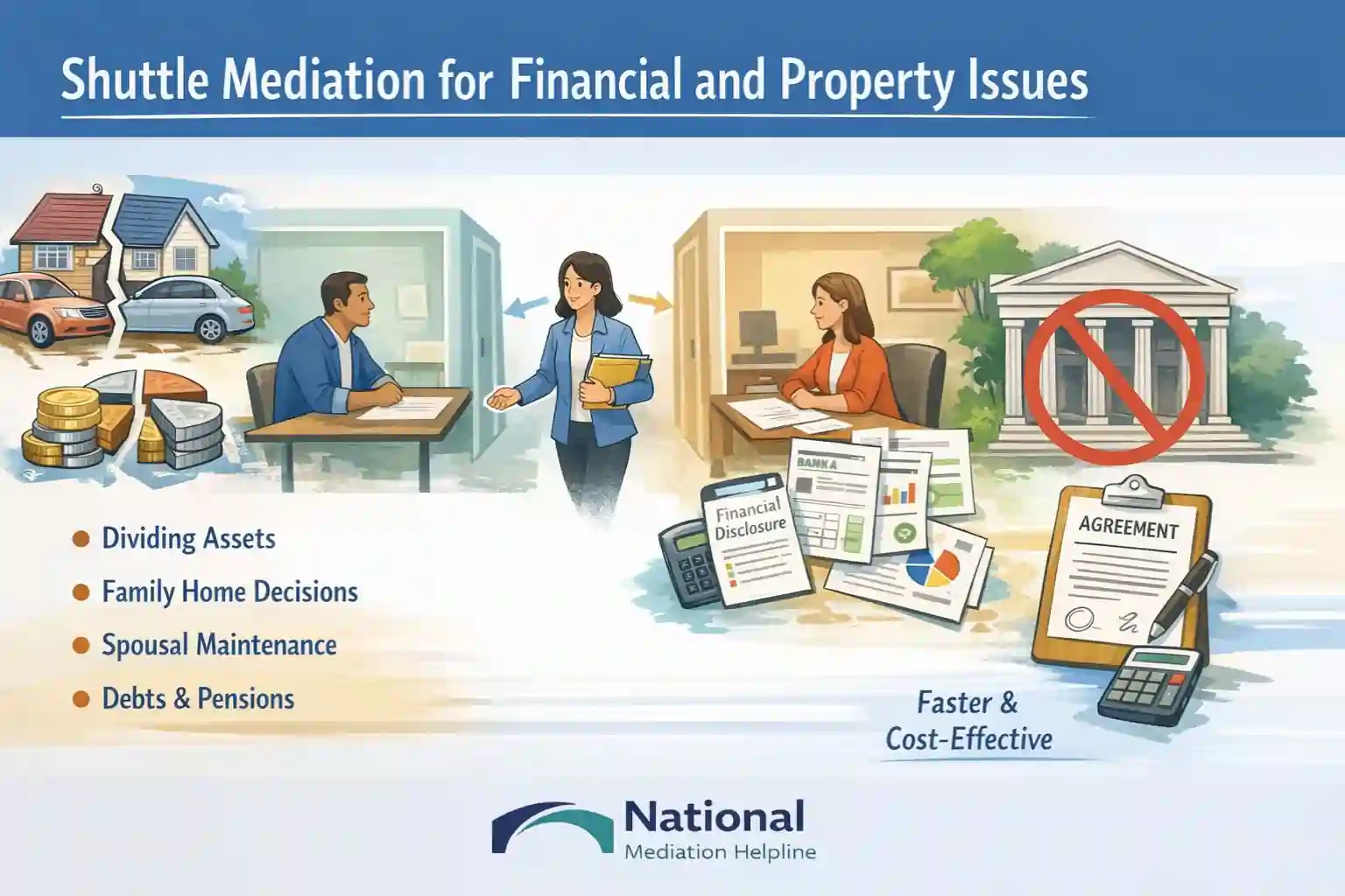 Shuttle Mediation for Financial and Property Issues St Austell